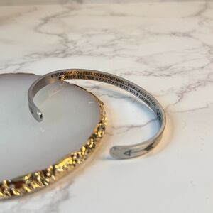 Sterling Silver Inspirational Cuff Bracelet